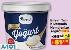 BİRŞAH TAM KIVAMINDA YOĞURT 3KG